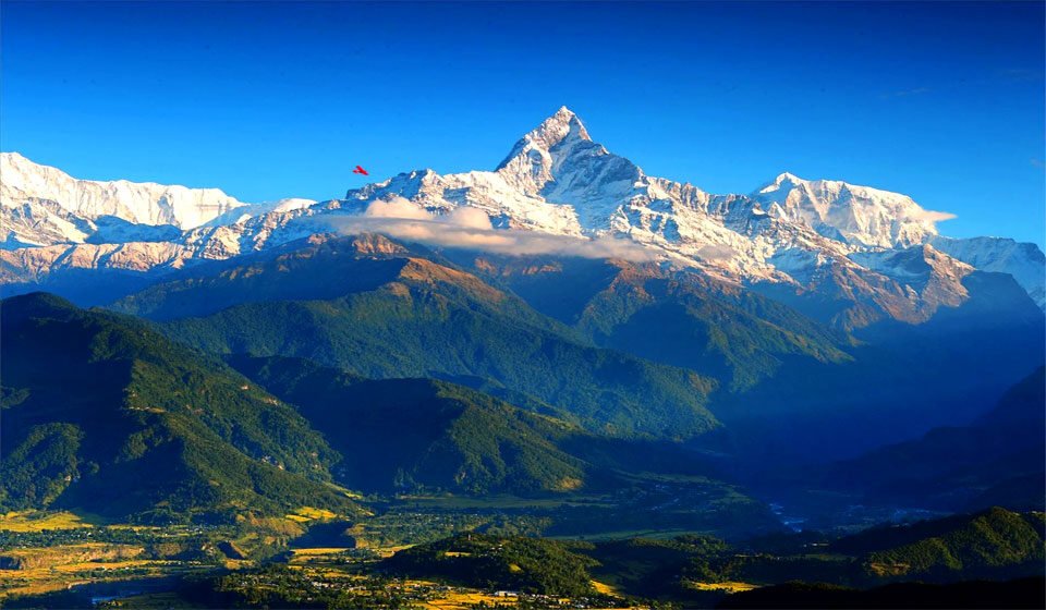Magnificient Mount Fishtail From Pokhara